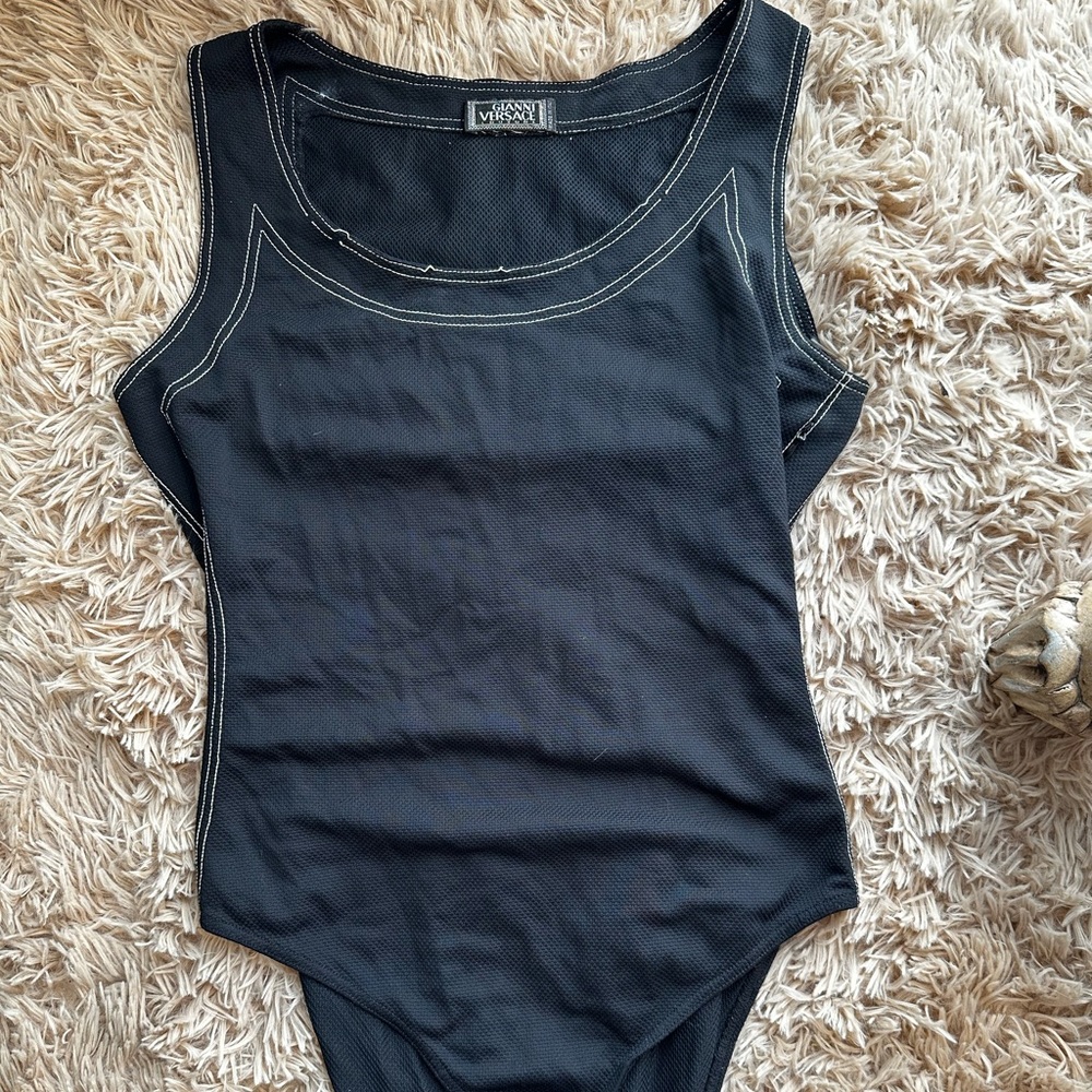 Versace black and white bathing suit